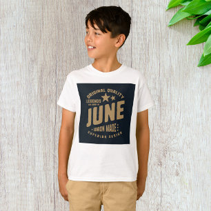 T-shirt Les légendes sont nées en juin Qualité originale
