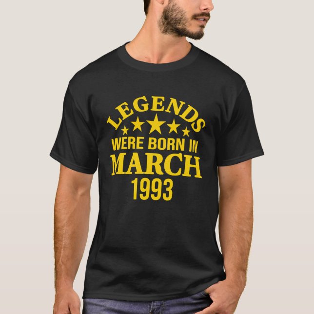 T-shirt Les légendes sont nées en mars 1983 30e anniversai (Devant)