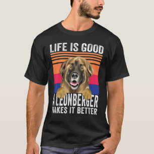 T-shirt Les Leonbergers Rendent Votre Vie Bonne Vintage