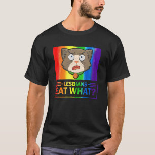 T-shirt Les Lesbiennes Mangent Ce Chat Humour Pun Lgbtq Pr