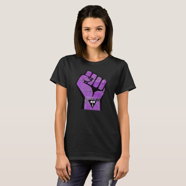 T-SHIRT LES LESBIENNES RÉSISTENT - À LA RÉSISTANCE DE LGBT (Devant entier)