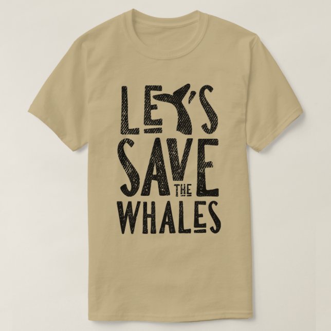 T-shirt Les Letx27s sauvent les baleines 2 (Design devant)