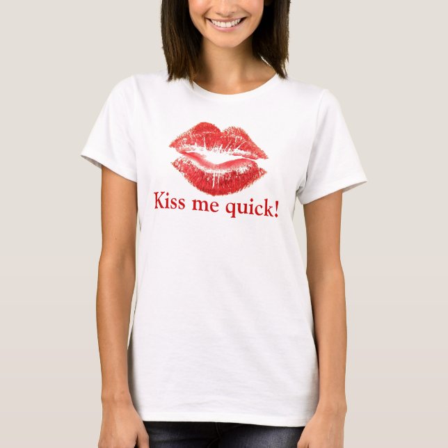T-shirt les lèvres, m'embrassent vite ! (Devant)