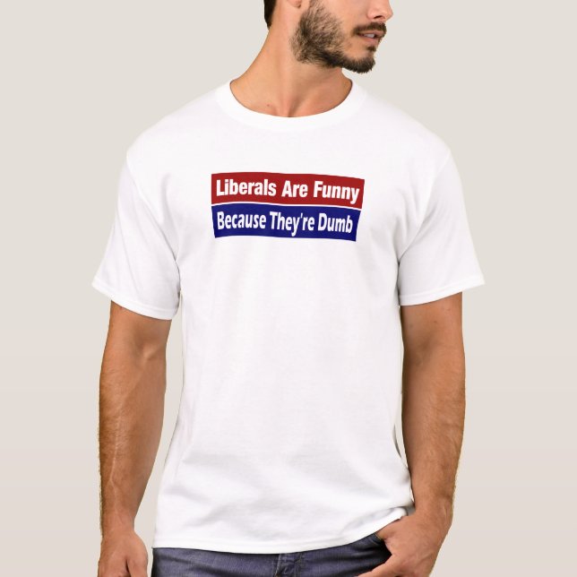 T-shirt Les libéraux sont drôles…. Puisqu'ils sont muets (Devant)