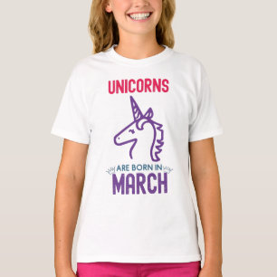 T-shirt Les licornes naissent en mars