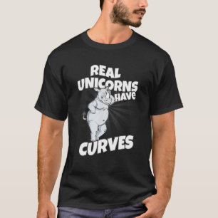 T-shirt Les licornes réelles ont des courbes Rhinocorne