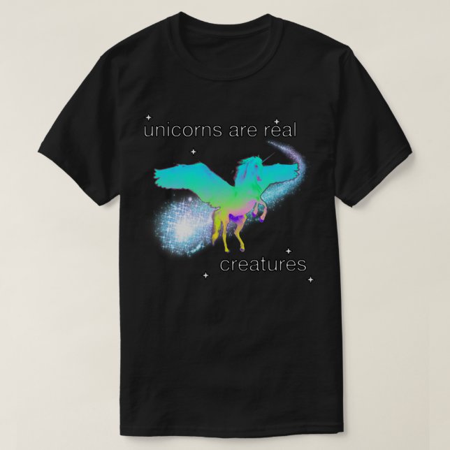 T-shirt les licornes sont de vraies créatures (Design devant)