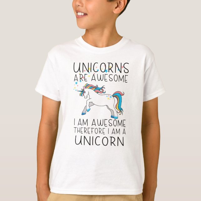 T-shirt Les licornes sont géniales - Je suis génial (Devant)