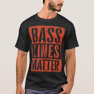 T-shirt Les lignes de basse comptent Joueur de guitare bas