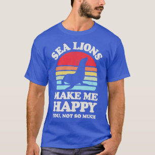 T-shirt Les lions de mer me rendent heureux Sunset Retro p