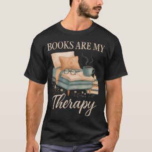 T-shirt Les livres sont ma thérapie Coin de lecture cosy A