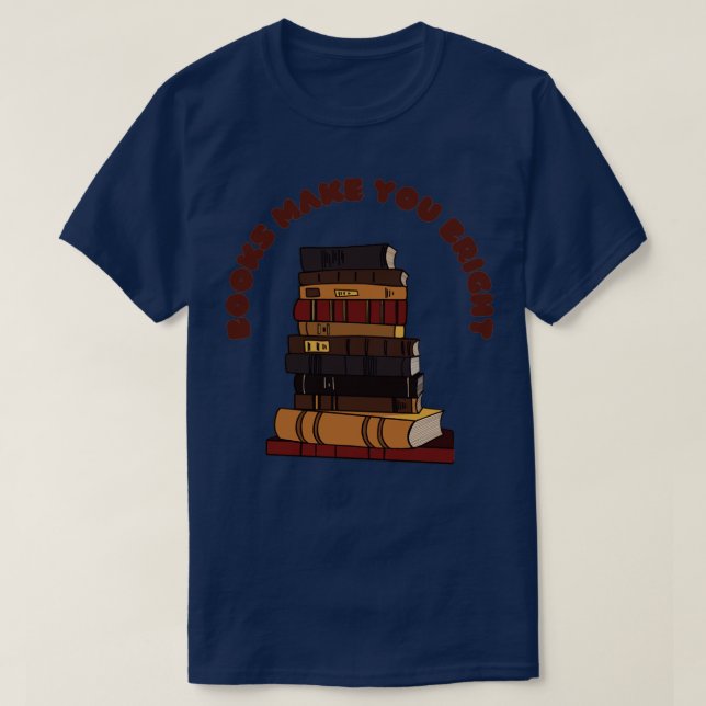 T-shirt les livres vous rendent brillants1 (Design devant)