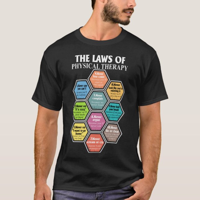 T-shirt Les Lois Du Thérapeute Physique (Devant)