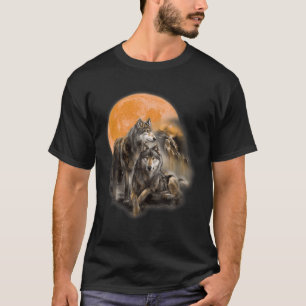 T-shirt Les loups des hommes de montagne regardent Amérin