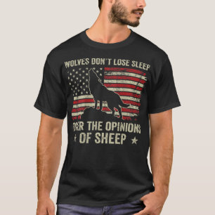T-shirt Les loups ne perdent pas le sommeil à cause des op
