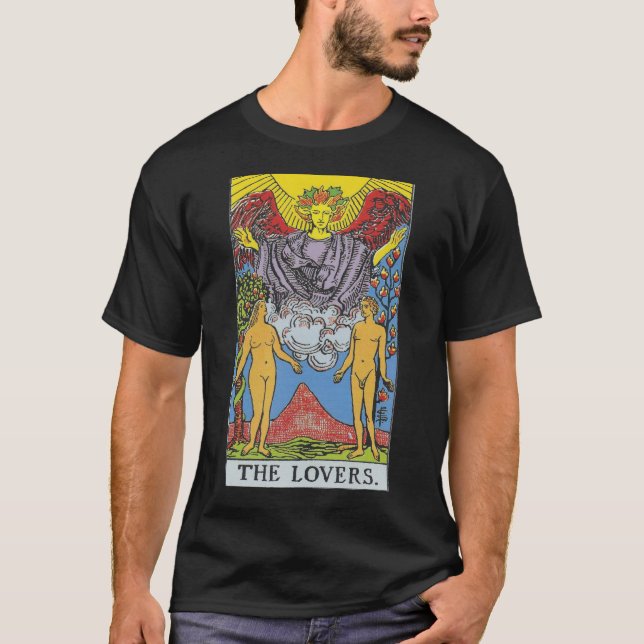 T-shirt Les Lovers Tarot Card Tarots Lecture (Devant)