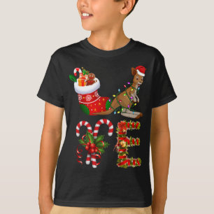 T-shirt Les lumières de Noël du Kangourou ont conduit Funn