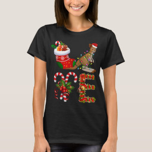 T-shirt Les lumières de Noël du Kangourou ont conduit Funn