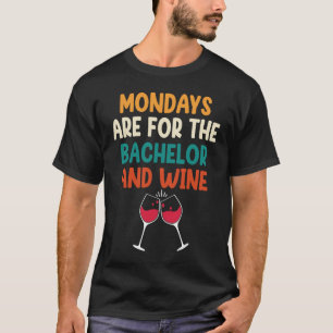 T-shirt Les Lundi Sont Pour Boire Du Vin Boire Des Boisson
