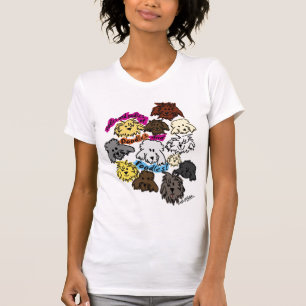 T-shirt les masses et les masses de griffonnages et de