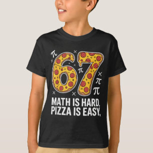 T-shirt Les maths c'est dur pizza c'est facile journée drô