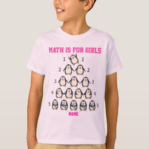T-shirt Les maths personnalisées sont pour des filles,