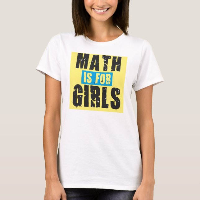 T-shirt Les maths sont pour des filles (Devant)
