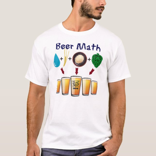 T-shirt Les maths T de bière du club de bière de (Devant)
