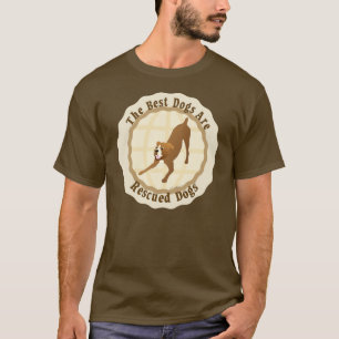 T-shirt Les meilleurs chiens sont secourus - boxeur