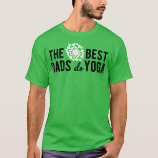 T-shirt Les meilleurs papas font du yoga blanc