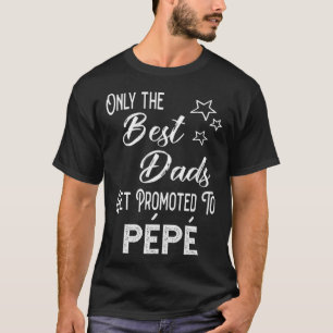 T-shirt Les meilleurs papas sont promus au grand-père fran
