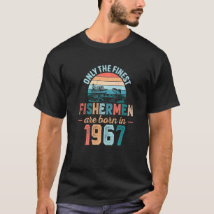 T-shirt Les meilleurs pêcheurs hommes naissent en 1967 Pap