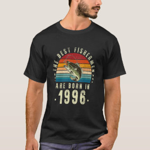 T-shirt Les Meilleurs Pêcheurs Sont Nés En 1996 Vintage 26