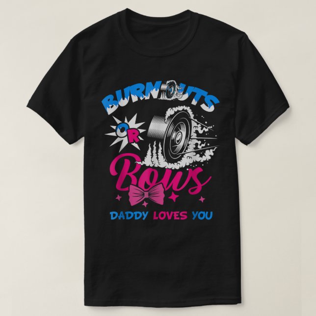 T-shirt Les Mens Brûlent Ou Bows Genre Révéler Baby Party  (Design devant)