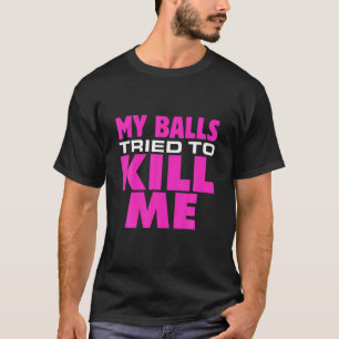 T-shirt Les Mens Cancer Testiculaire Mes Boules Ont Essay