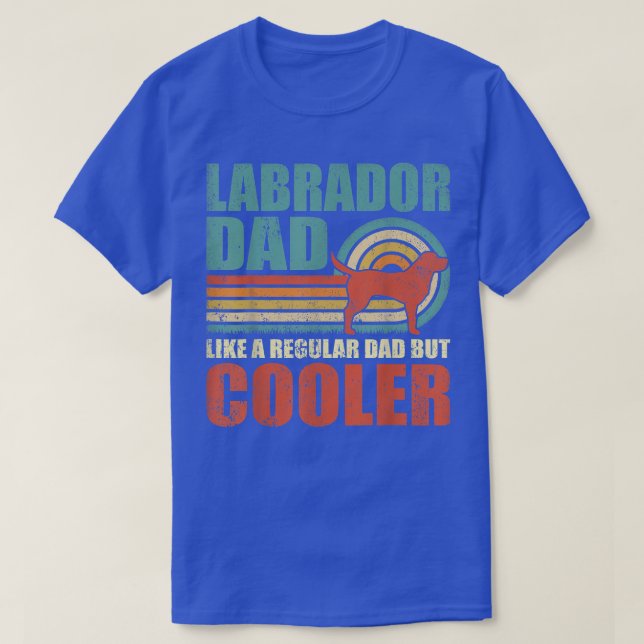 T-shirt Les Mens Drôle Labrador Papa Comme Un Papa Régulie (Design devant)