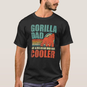 T-shirt Les Mens Gorilla Papa Comme Un Père Régulier Mais 