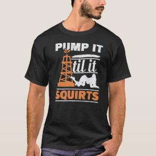 T-shirt Les Mens Le Pompent Jusqu'À Ce Qu'Il Éjacule L'Hui