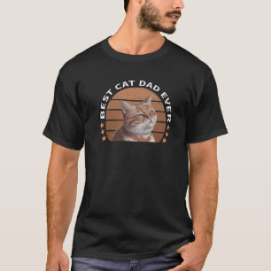 T-shirt Les Mens Meilleur Chat Papa Jamais ! Vintage père 
