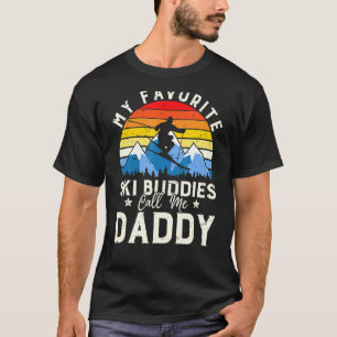 T-shirt Les Mens Mes Amies De Ski Préférées Appelez-Moi Pa