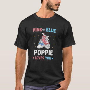T-shirt Les Mens Pink Ou Blue Poppie Vous Aime Grand-Père