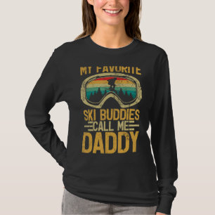 T-shirt Les Mens Skiant Mes Épouses De Ski Préférées M'App