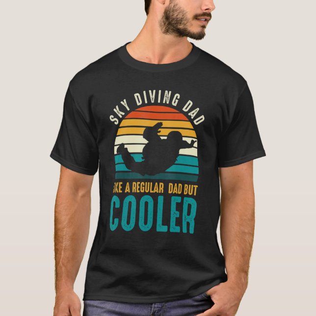 T-shirt Les Mens Sky Plonger Papa Comme Un Père Régulier M (Devant)