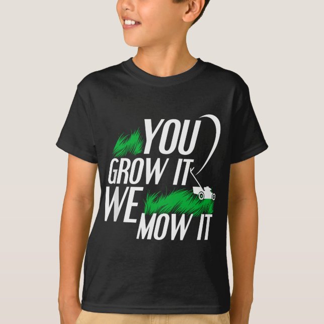 T-shirt Les Mens Vous Pouvez Nous Mow It Funny Lawcare Bus (Devant)