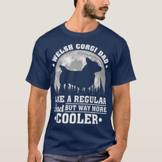T-shirt Les Mens Welsh Corgi Papa Comme Un Père Régulier W