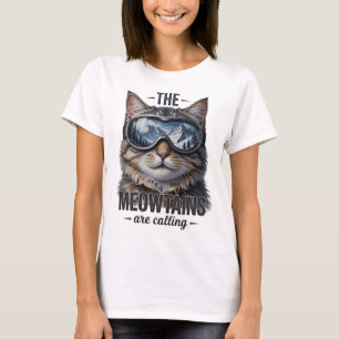 T-shirt Les Meowtains Appelent Des Amoureux de les chats D