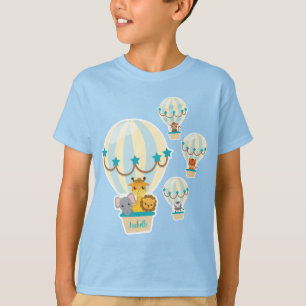 T-shirt Les mignons animaux de la Jungle volent dans des b