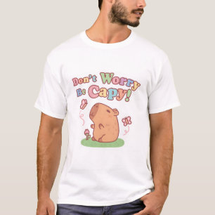 T-shirt Les mignons Capybara Et Papillons ne s'inquiètent 