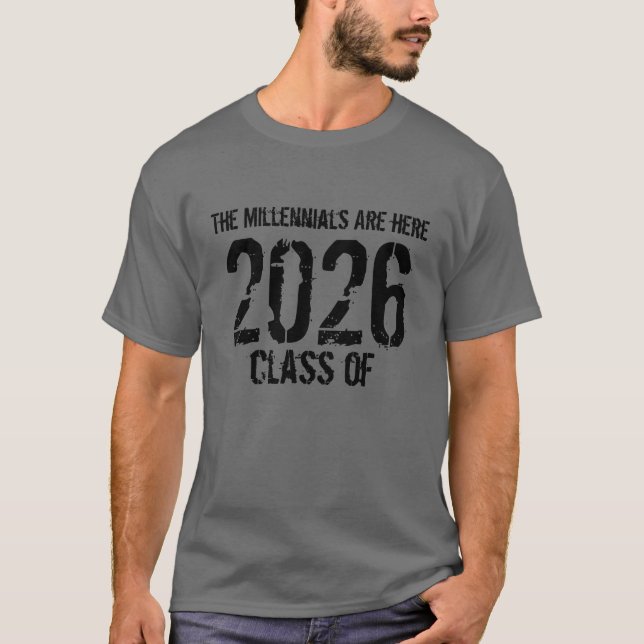 T-shirt Les millénaires sont ici Classe de (Devant)