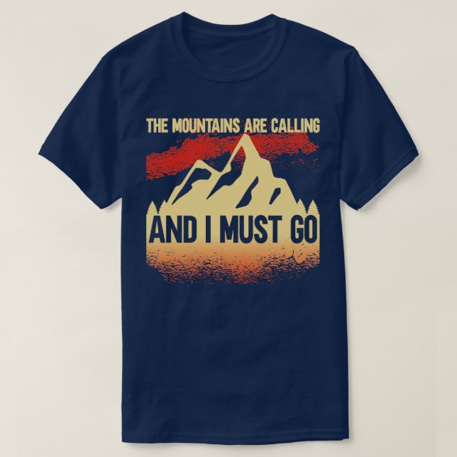 T-shirt Les Montagnes Appelent (Design devant)